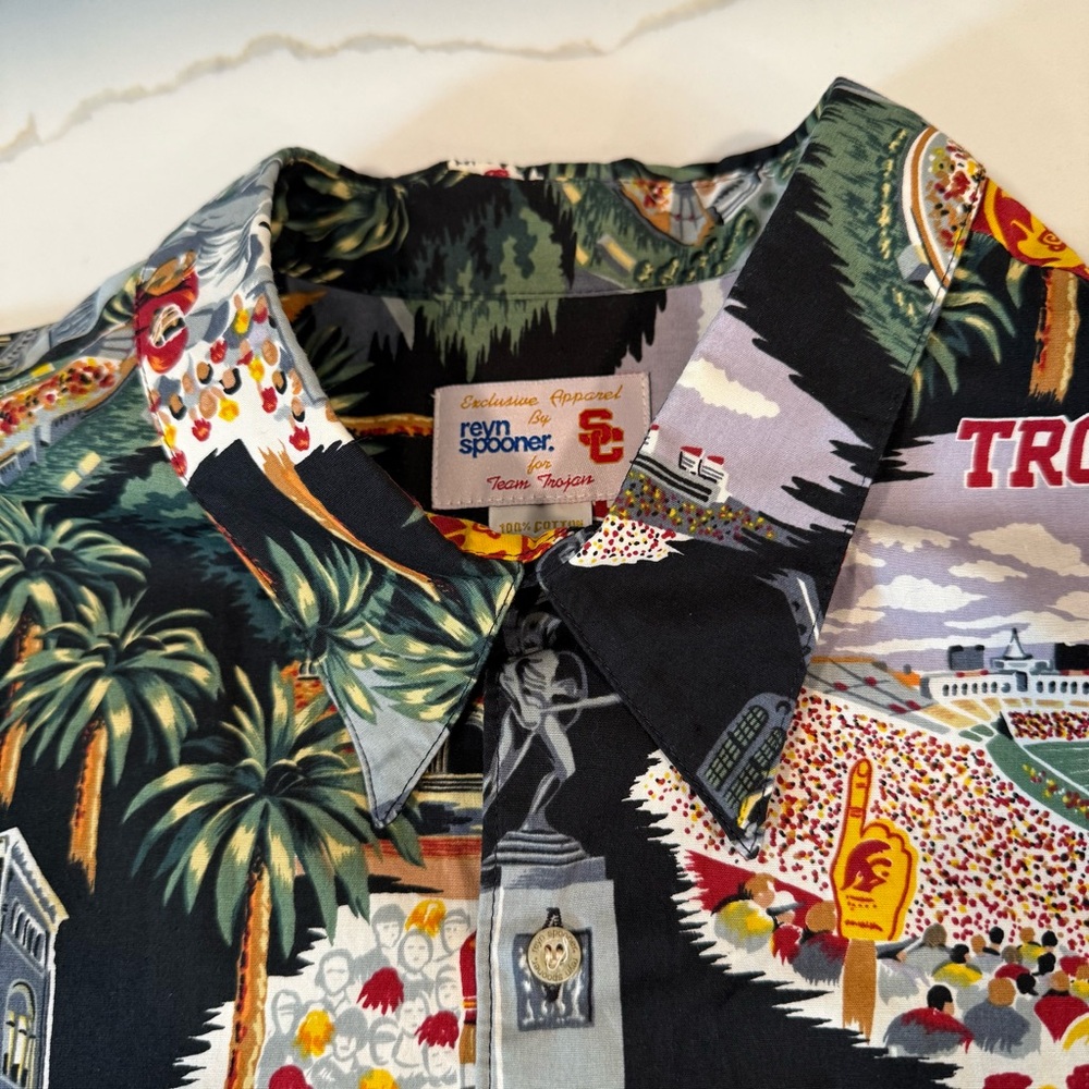 Reyn Spooner men's Collegiate USC Trojans hawaiian button down shirt‎ size XXL - Picture 6 of 12